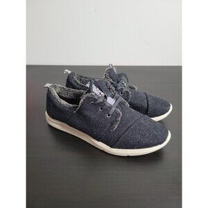 TOMS Del Rey Charcoal Wool with Shearling Shoes Women's Size 10